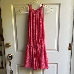 GAP Red and White Halter Romper